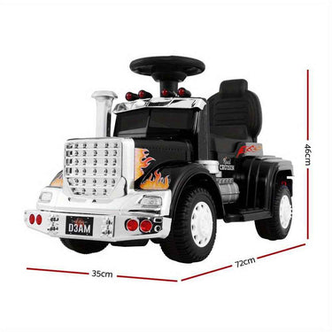 Big Rig Truck Deluxe Kids Ride On Car | Black Ride on Kids Electric Truck